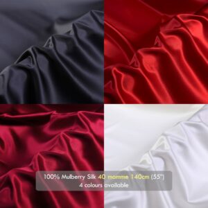 40 momme Heavyweight silk satin fabrics, 55″(140cm) 100% Mulberry Silk