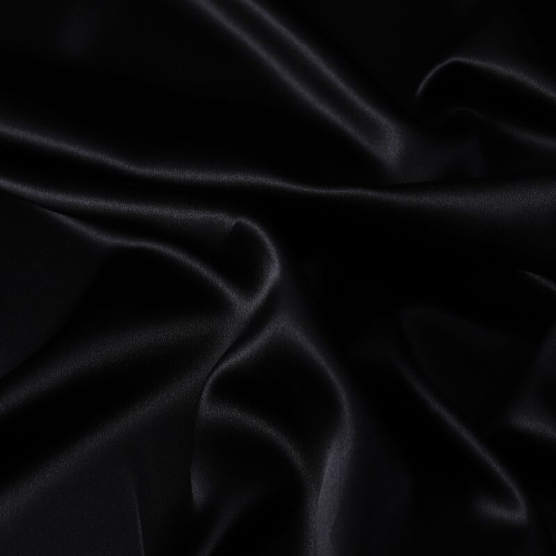 16 momme Black silk satin fabrics , White 100% mulberry silk charmeuse, 55″(140cm) wide - Image 3