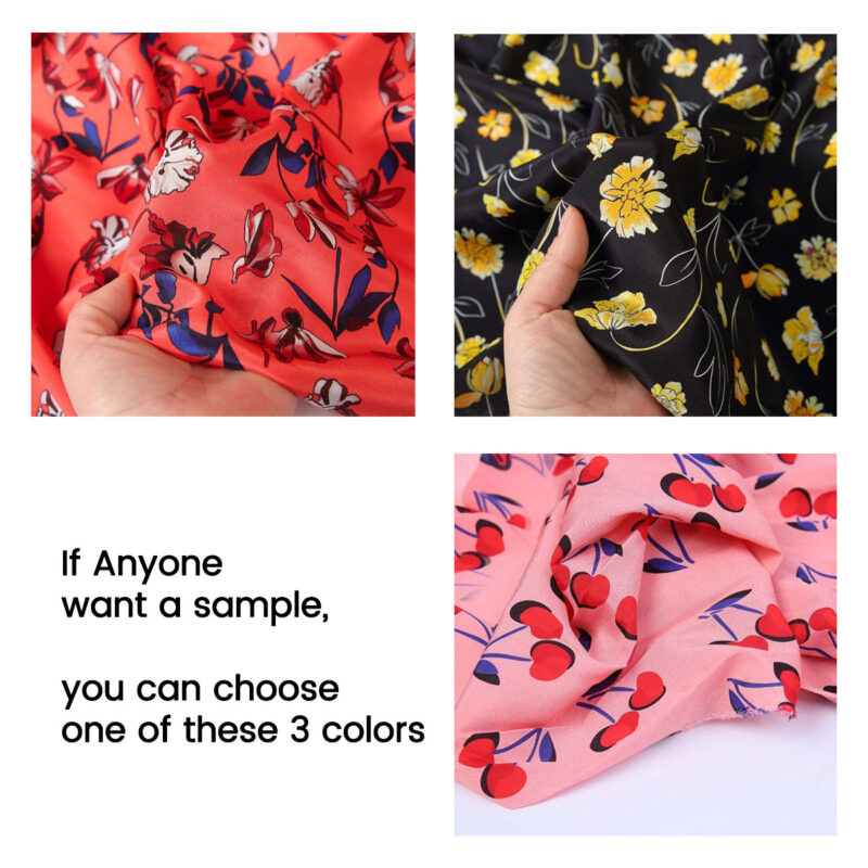 16 momme digital printing Silk crepe de chine fabrics, customize 140cm 100% Mulberry silk CDC for dress - Image 5